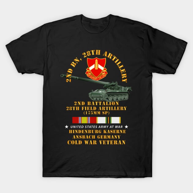 2nd Bn 28th Artillery - 175mm - Hindenburg Ansbach Germany  w COLD SVC T-Shirt by twix123844